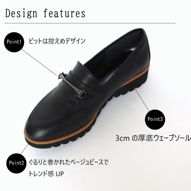 フィズリーン（FIZZ REEN）/FIZZ REEN 厚底 ビット ローファー