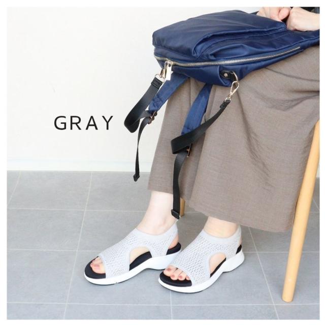 エイチエス（HS）/【厚底スポサン】キラキラ ニット 厚底サンダル の