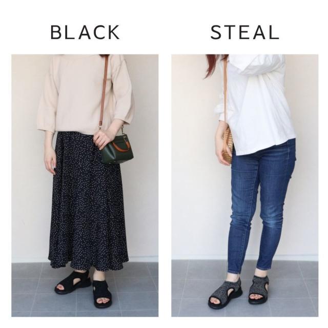 エイチエス（HS）/【厚底スポサン】キラキラ ニット 厚底サンダル の