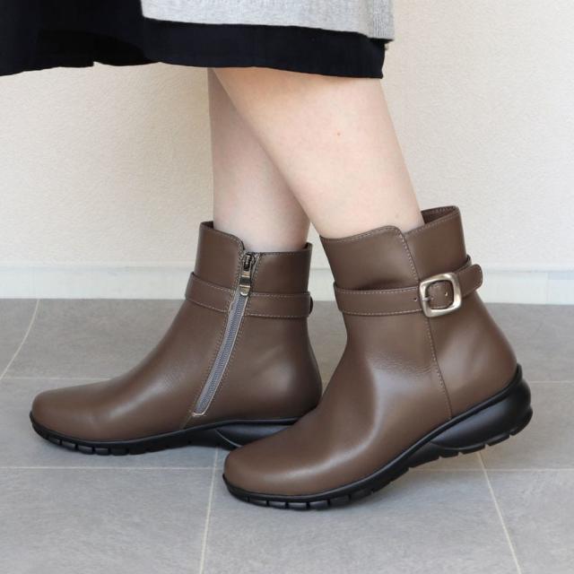 エイチエス（HS）/エイチエス 本革 バックルレザーブーツ