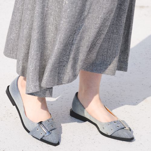スティーブマデン（STEVE MADDEN）/ポインテッドトゥベルトデザインパンプス