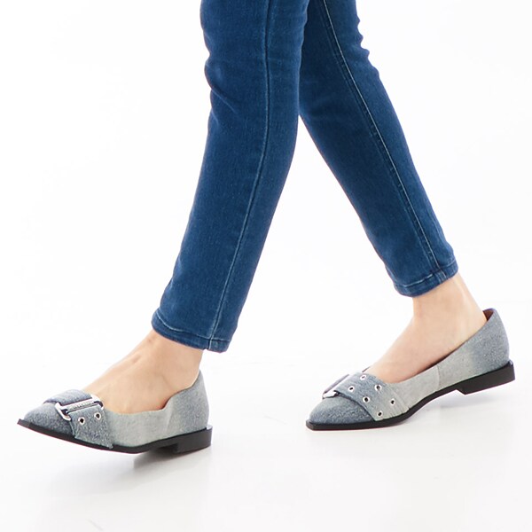 スティーブマデン（STEVE MADDEN）/ポインテッドトゥベルトデザインパンプス