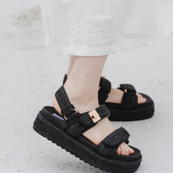 スティーブマデン（STEVE MADDEN）/【STEVE MADDEN】ダブルベルトラフィアサンダル　スティーブマデン　26SS　新作　サンダル_1