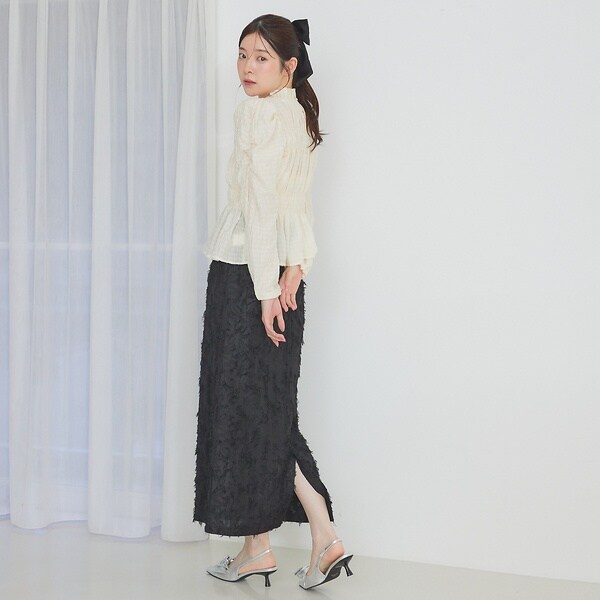 セルフィスト（SELFIST）/ウエスト切替ジャガードロングスカートの通販