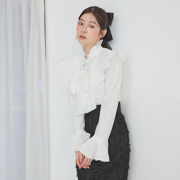 セルフィスト（SELFIST）/プリーツ襟付ブラウス