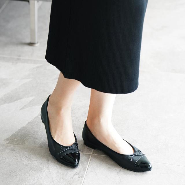 VIRINA バレエシューズ レディース ポインテッドトゥ ヒール 晴雨兼用 ヴィリーナ（VIRINA）/晴雨兼用ポインテッドトゥバレエシューズ