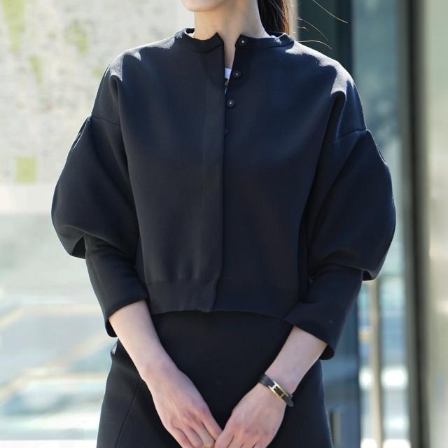 VIRINA ローラカーディガン ブラック XS/Sサイズ バルーンスリーブ
