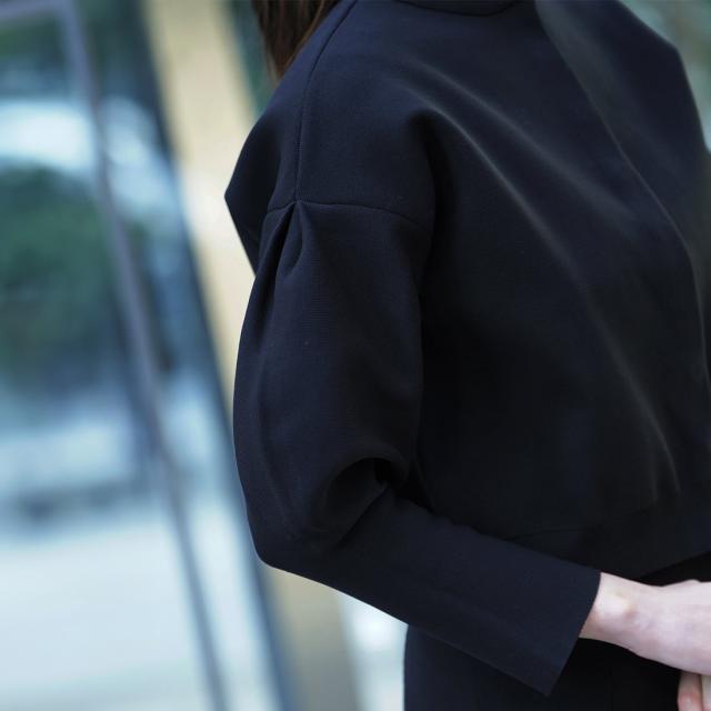 VIRINA ローラカーディガン ブラック XS/Sサイズ バルーンスリーブ ふっくらと膨らんだ袖コンシャスデザインがキュートな“ローラ