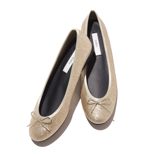 ヴィリーナ（VIRINA）/晴雨兼用ラウンドバレエシューズ(グリッター)