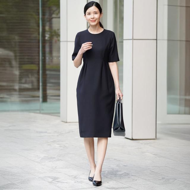 ヴィリーナ（VIRINA）/【UVカット・接触冷感・吸水速乾・撥水加工・洗える】襟取り外し可能/クールウエストタックワンピース_14