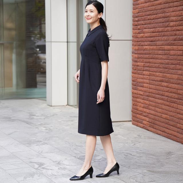 ヴィリーナ（VIRINA）/【UVカット・接触冷感・吸水速乾・撥水加工・洗える】襟取り外し可能/クールウエストタックワンピース_5