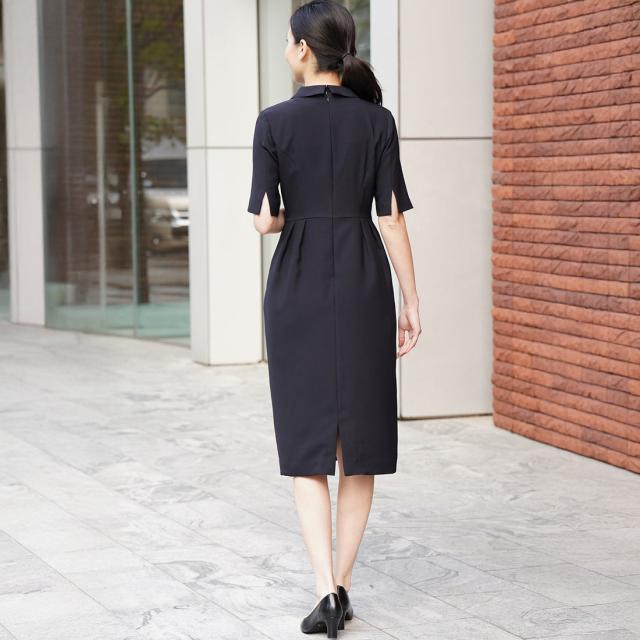ヴィリーナ（VIRINA）/【UVカット・接触冷感・吸水速乾・撥水加工・洗える】襟取り外し可能/クールウエストタックワンピース_6