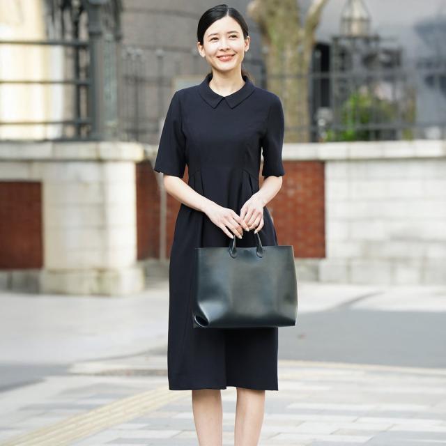 ヴィリーナ（VIRINA）/【UVカット・接触冷感・吸水速乾・撥水加工・洗える】襟取り外し可能/クールウエストタックワンピース_7