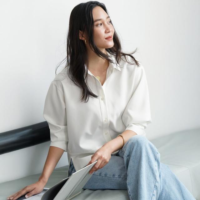 ヴィリーナ（VIRINA）/【洗える・アイロン不要・ストレッチ】ライラシャツ