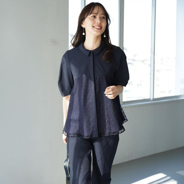 ヴィリーナ（VIRINA）/【セットアップ・ストレッチ・撥水】アリスブラウス
