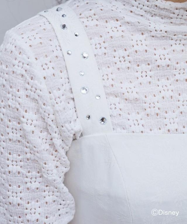 Areeam アナと雪の女王　エルサ　スノーフレークジャガードキャミワンピース Areeam｜アナと雪の女王 / エルサ / スノーフレークジャガード