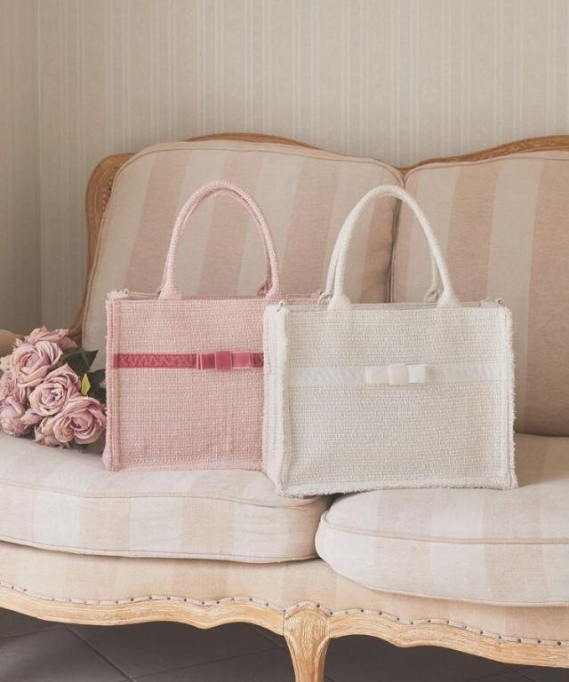 アリーム（Areeam）/リボンツイードキャリーバッグ