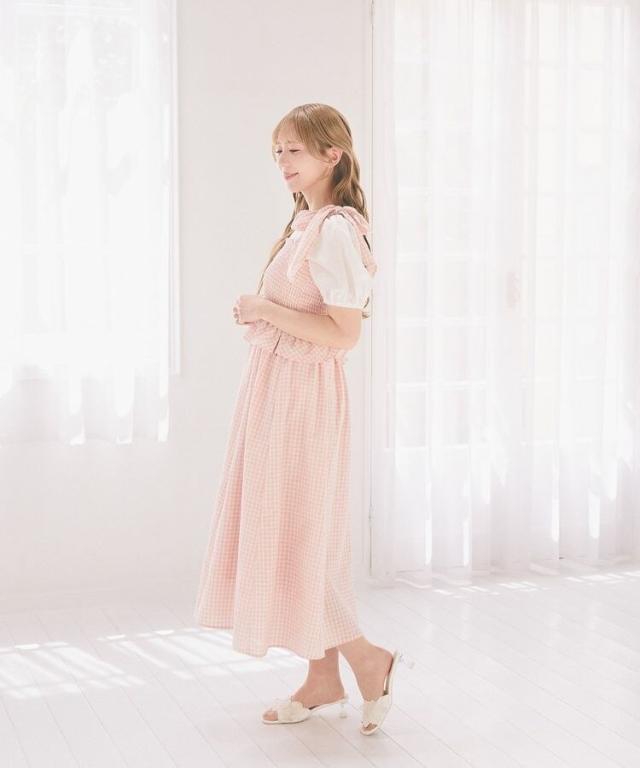 アリーム（Areeam）/シャーリングチェックキャミワンピースの通販はau