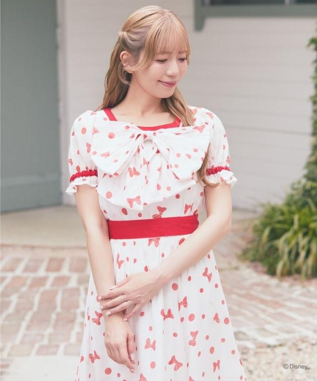 アリーム（Areeam）/ミニー ／ 総柄リボンブラウス