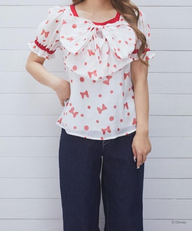 アリーム（Areeam）/ミニー ／ 総柄リボンブラウス