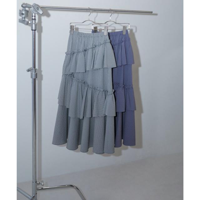 ローズバッド（ROSE BUD）/(CREOLME)ギンガムチェックフリルスカート_14
