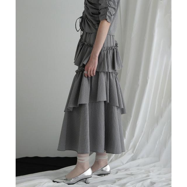 ローズバッド（ROSE BUD）/(CREOLME)ギンガムチェックフリルスカート_7