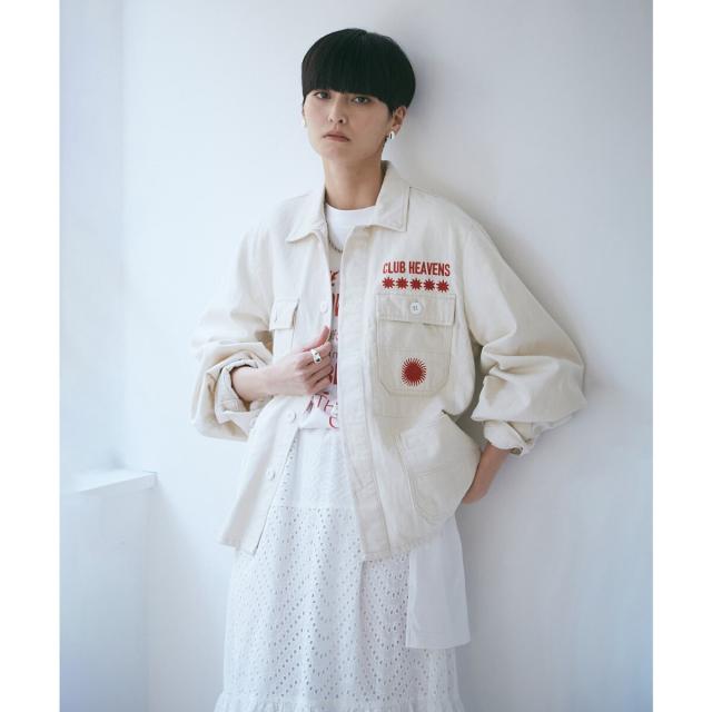 ローズバッド（ROSE BUD）/(GENE HEAVENS)エンブロイダリー カバーオールジャケット