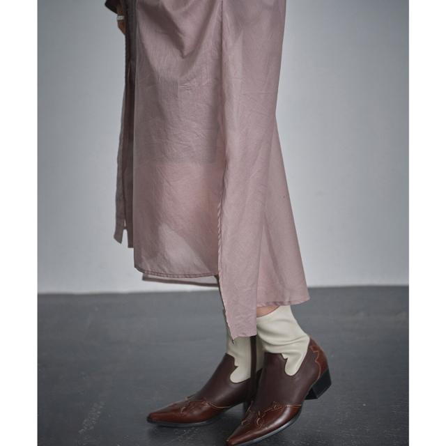 ローズバッド（ROSE BUD）/(GENE HEAVENS)シアーコットン シャツワンピース