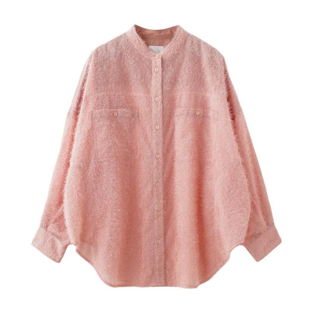 ローズバッド（ROSE BUD）/(GENE HEAVENS)FRINGE SHEER RELAX SHIRT