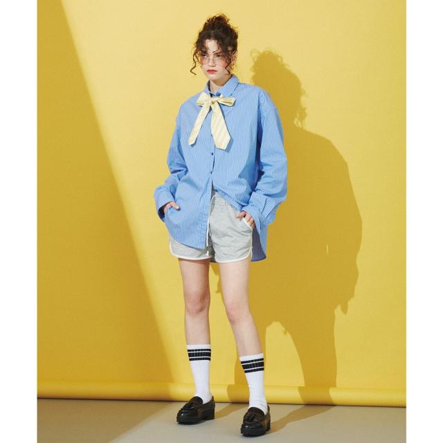 ローズバッド（ROSE BUD）/(GENE HEAVENS)SHOULDER PAD BIG SHIRT