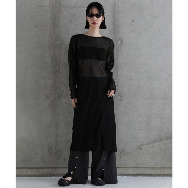 ローズバッド（ROSE BUD）/(CHIGNON)メッシュパイピングワンピース