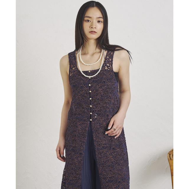 ローズバッド（ROSE BUD）/(mag．by c)LACE SLEEVELESS DRESSの通販は