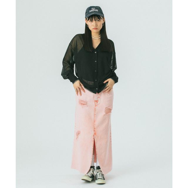 ローズバッド（ROSE BUD）/DAMEGE DENIM SKIRT