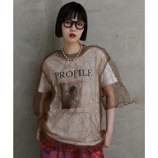 ローズバッド（ROSE BUD）/チュールワッシャーTシャツ