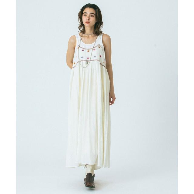 ローズバッド（ROSE BUD）/HLAADA for ROSE BUD/EMBROIDERY SLIP DRESS