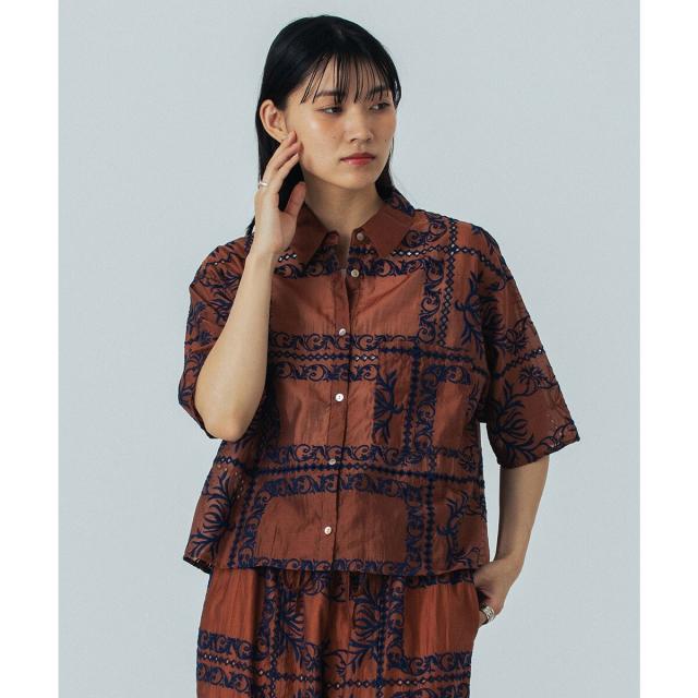 ローズバッド（ROSE BUD）/EMBROIDERY SHIRT