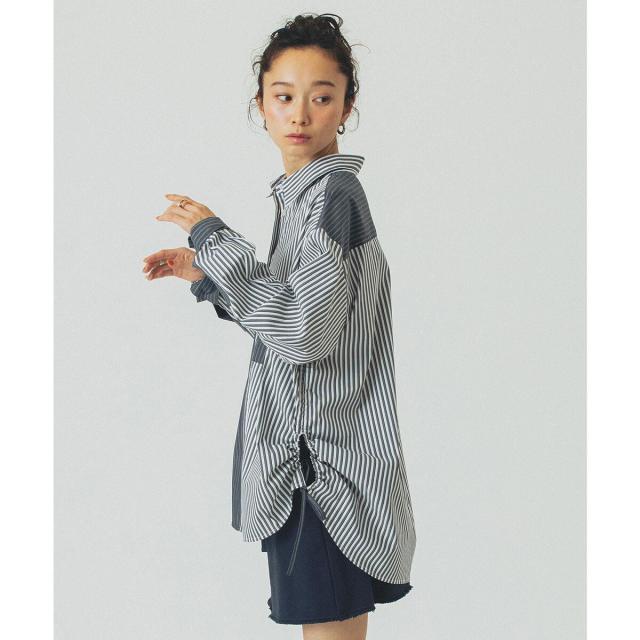 ローズバッド（ROSE BUD）/STRIPE DRAWSTRING SHIRTS