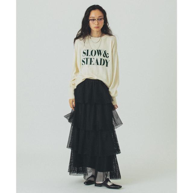 ローズバッド（ROSE BUD）/MESH TIRERD SKIRT