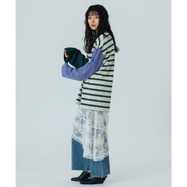 ローズバッド（ROSE BUD）/CREOLME/MULTI STRIPE L/S TEEの通販はau