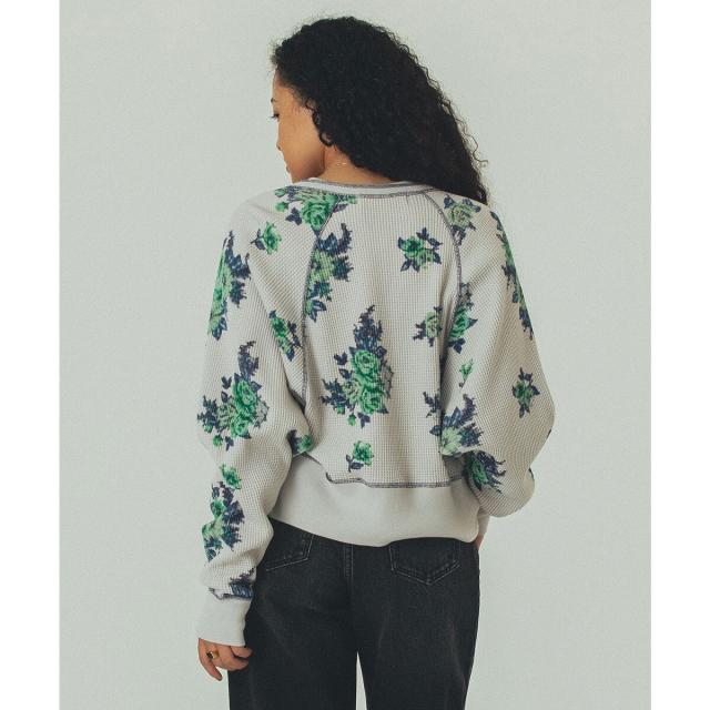 ローズバッド（ROSE BUD）/mag．byc/FLOWER PRINT WAFFLE CARDIGANの