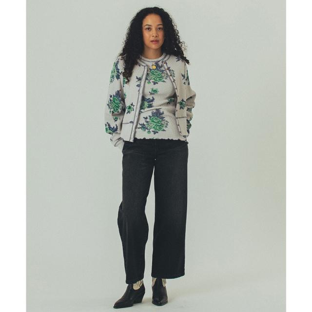 ローズバッド（ROSE BUD）/mag．byc/FLOWER PRINT WAFFLE CARDIGANの
