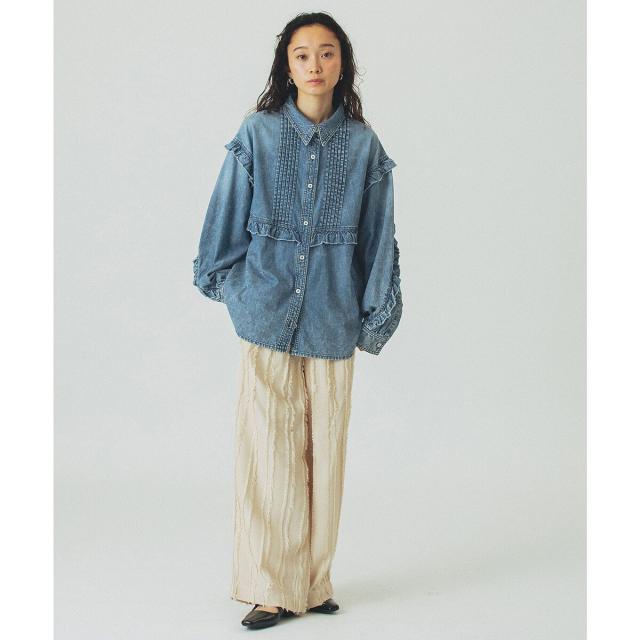 ローズバッド（ROSE BUD）/FLILL DENIM SHIRT ローズバッド（ROSE BUD）/FLILL DENIM SHIRTの通販はau PAY