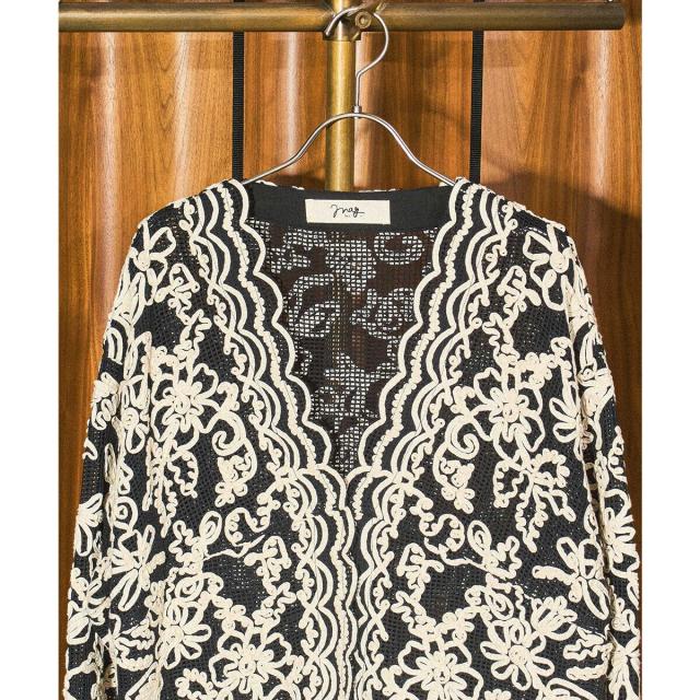 ローズバッド（ROSE BUD）/mag．by c/EMBROIDERY MESH SHIRT