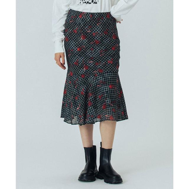ローズバッド（ROSE BUD）/CREOLME/FLOWER PRINT SKIRT