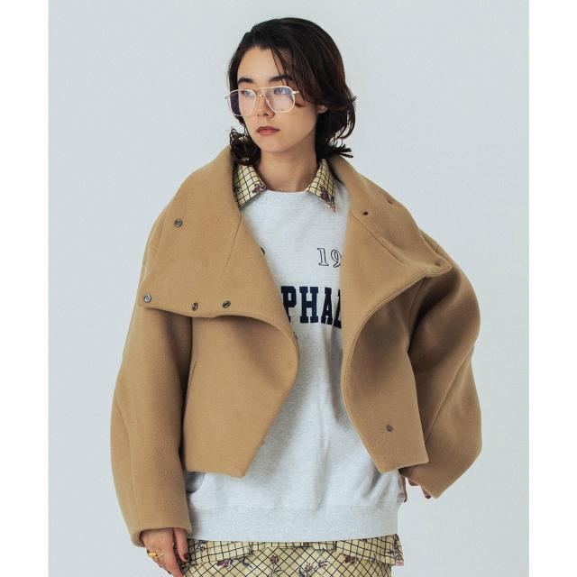 ローズバッド（ROSE BUD）/mici/BIG STAND COLLAR BLOUSON