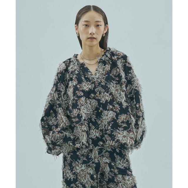 ローズバッド（ROSE BUD）/mag．by c/FLOWER JACQUARD BLOUSE