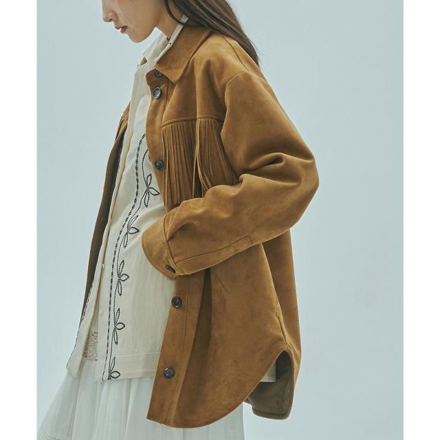 ローズバッド（ROSE BUD）/mag．by c/FAKE SUEDE FRINGE JAKET