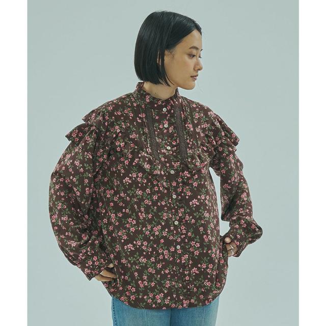 ローズバッド（ROSE BUD）/FLOWER PRINT BLOUSE