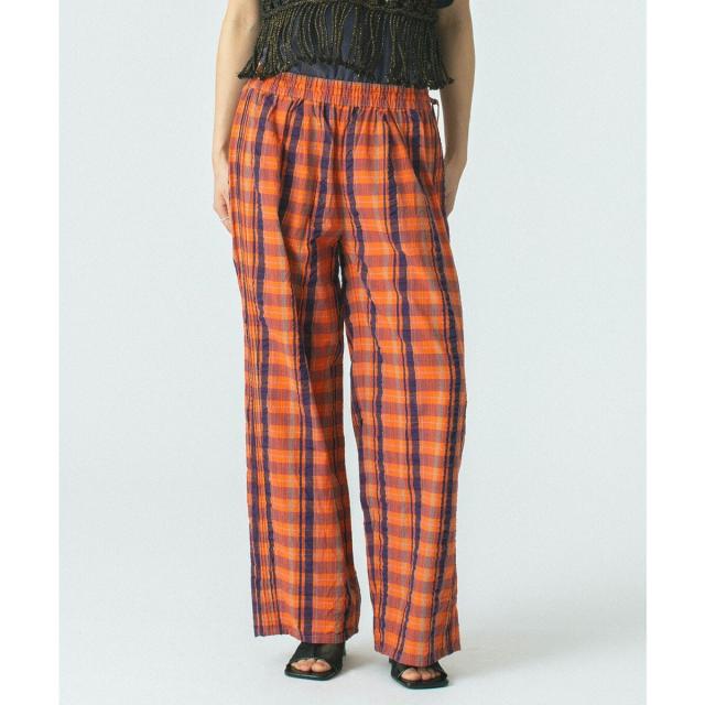 ローズバッド（ROSE BUD）/CHECK SUCKER EASY PANTS