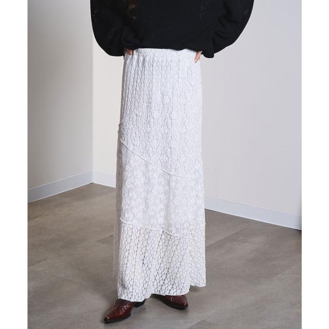 ローズバッド（ROSE BUD）/PATCHWORK LACE SKIRT